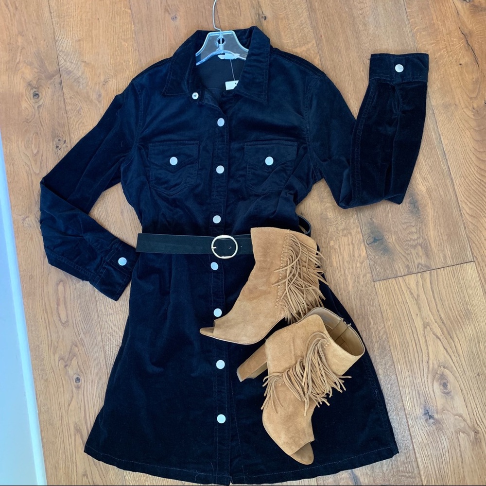 Cute black corduroy dress